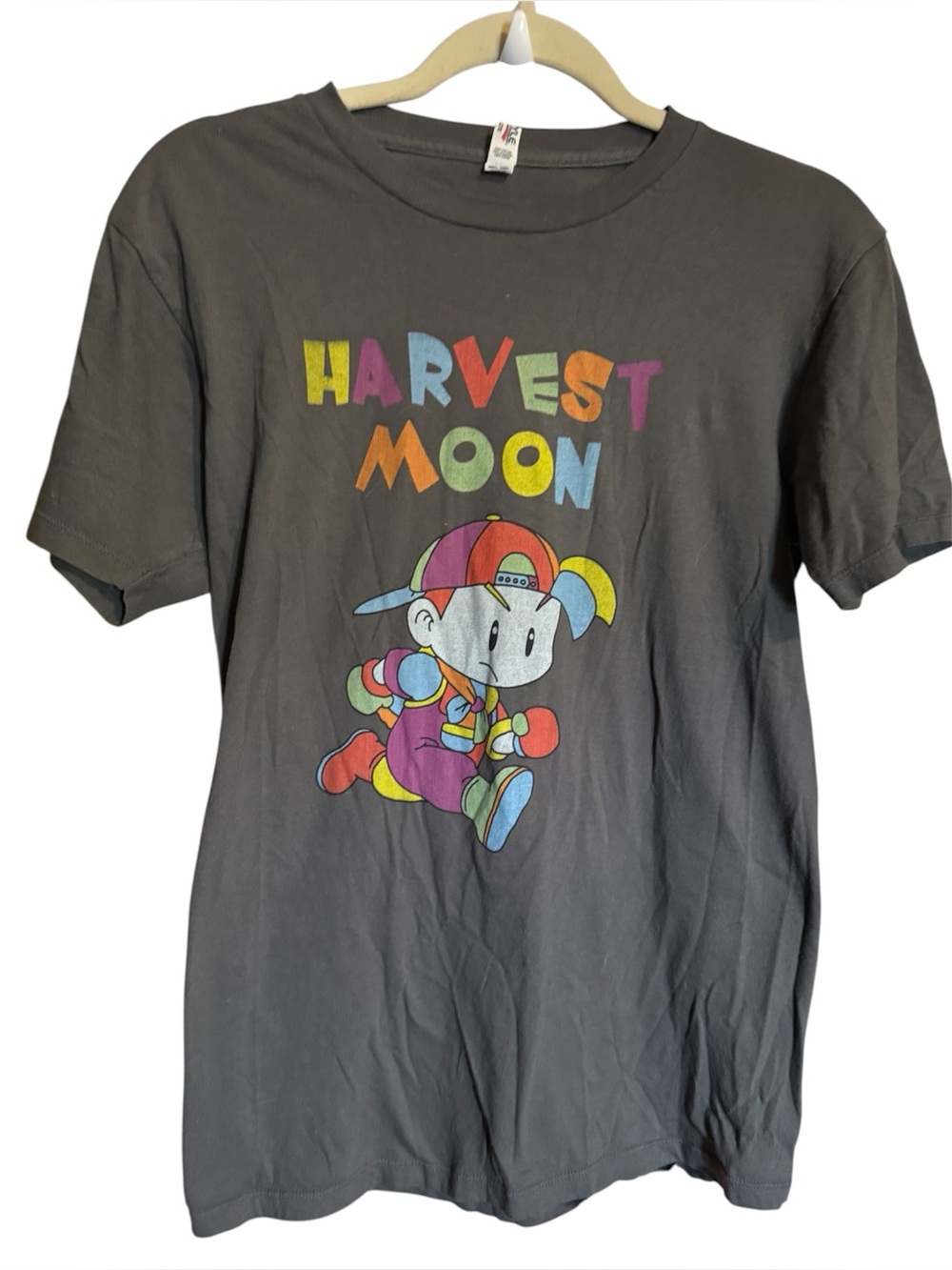 Alstyle natsume harvest moon grey short sleeve crew neck tshirt small unisex tee